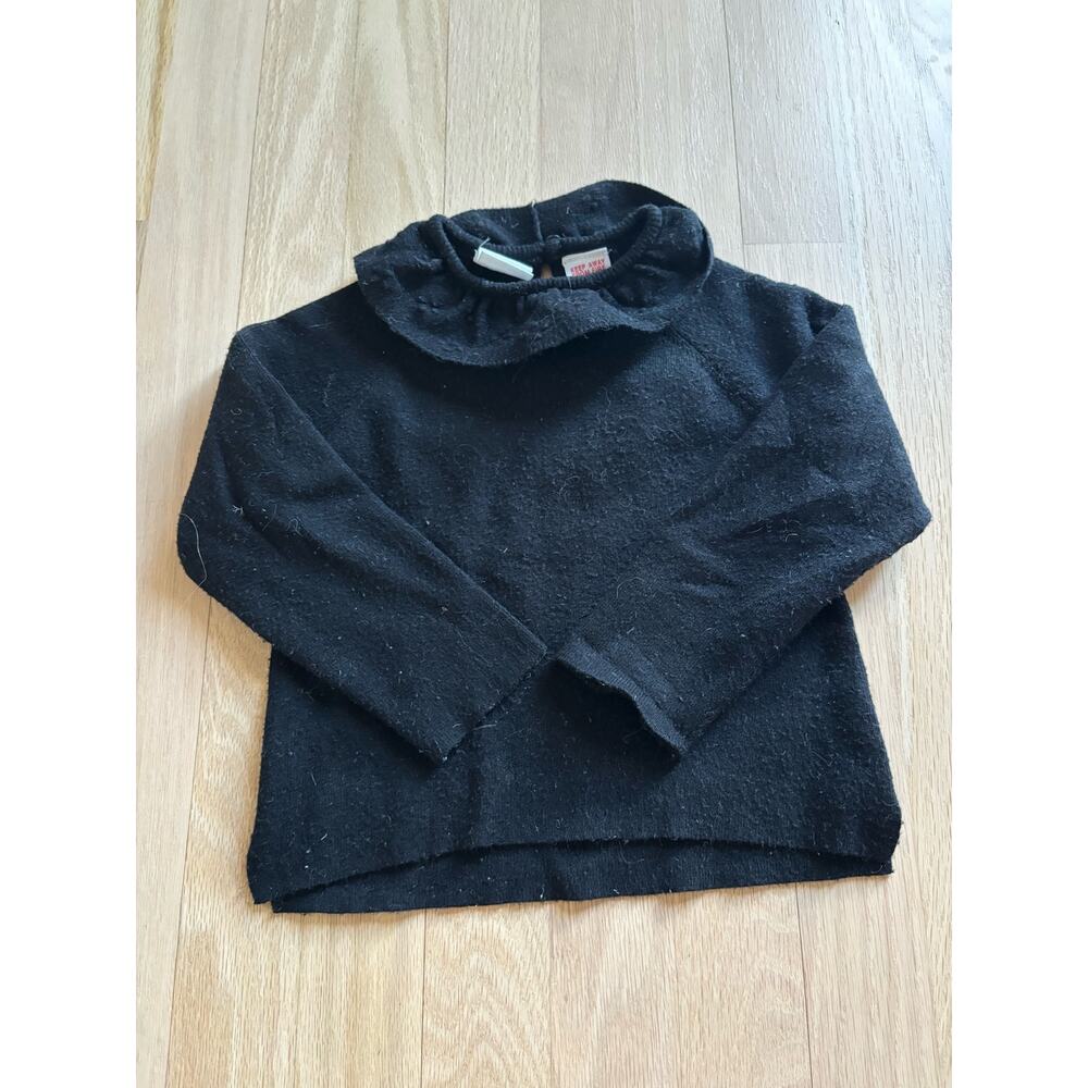 Zara Black Sweater with collar 2-3 T